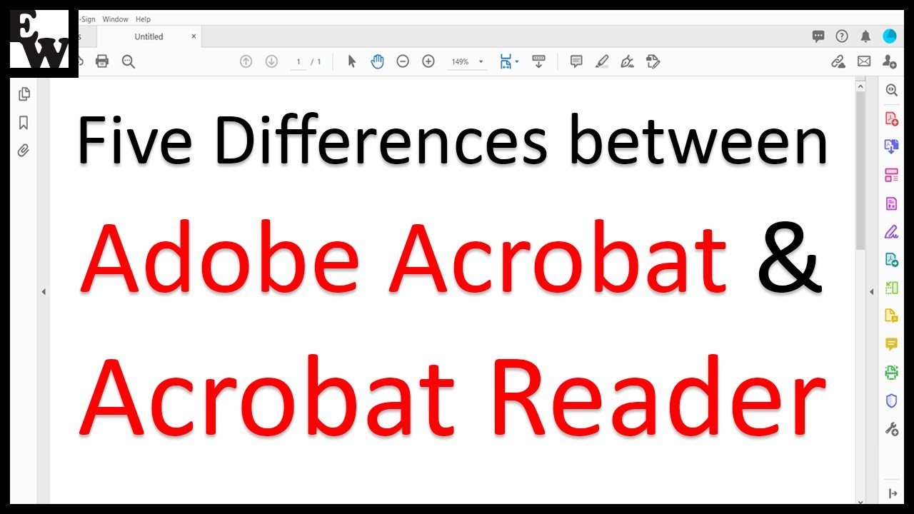 Five Differences between Adobe Acrobat and Acrobat Reader