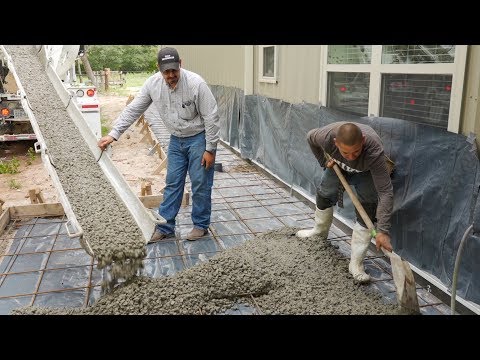 Concrete sidewalks for a Barndominium - The Barndominium Show E139