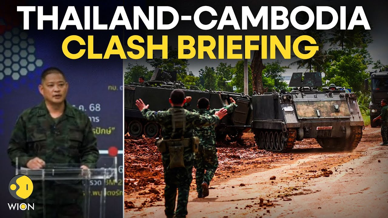Thailand–Cambodia Clash LIVE: Cambodia Army Holds Urgent Briefing Amid Rising Tensions |  WION