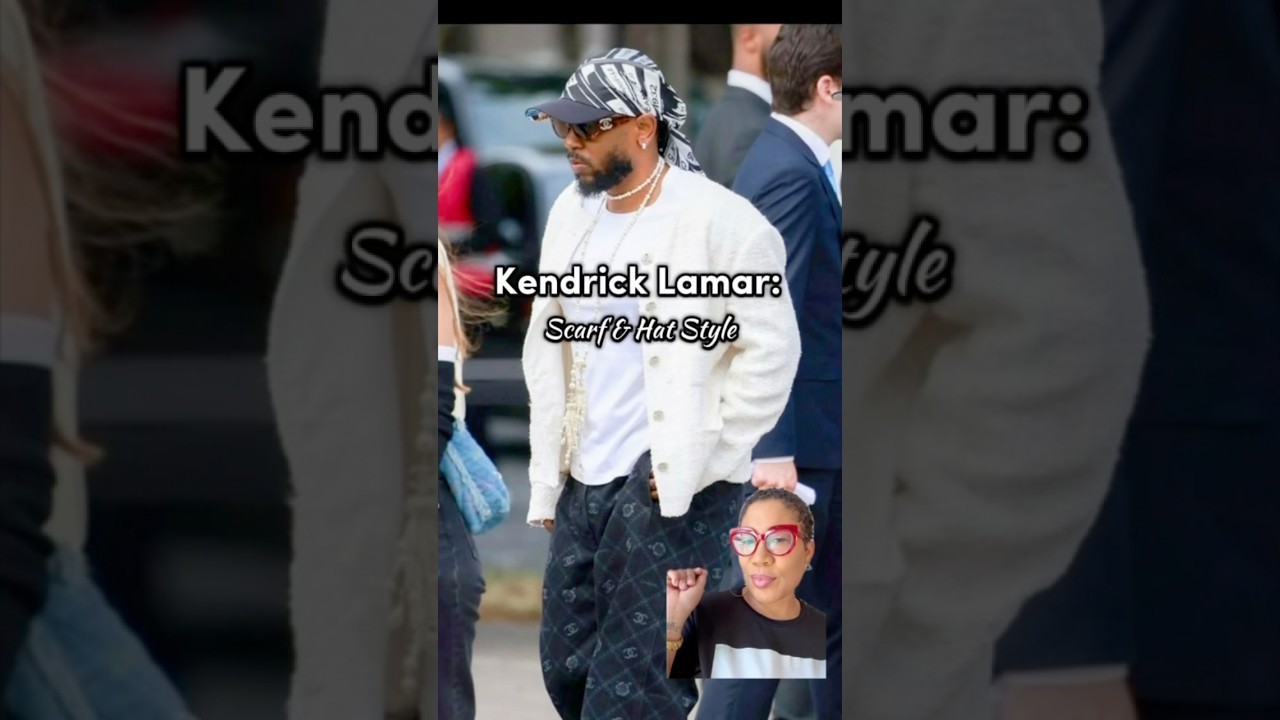 Styling A Silk Scarf Over Baseball Cap Like Kendrick Lamar
