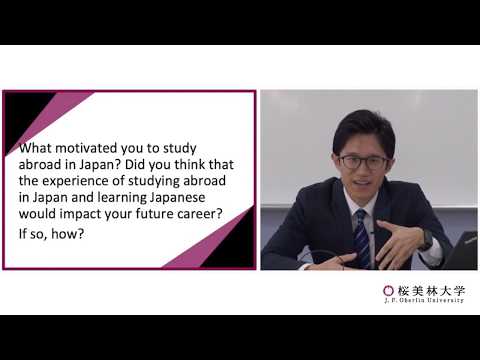 J. F. Oberlin University Interview with international student