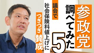 「週刊宮本徹」第45回：参政党調べてみた５　議会で社会保険料値上げにつぎつぎ賛成