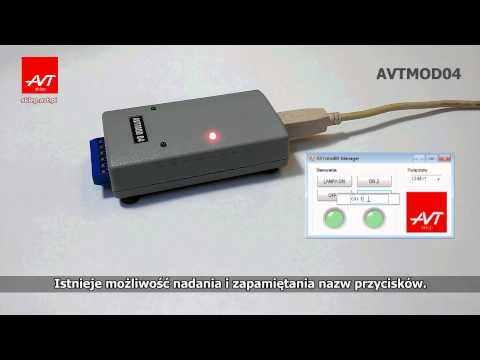 AVTMOD04 - Moduł przekaźników sterowanych przez port USB
