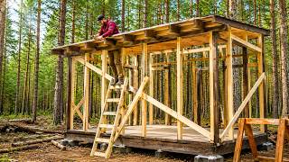6 Months Building an Off-Grid Winter Cabin from Scratch | by @MPJournallife