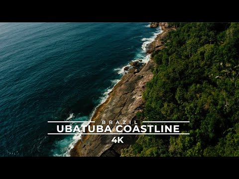 Ubatuba Brazil 🇧🇷 Coastline by Drone in 4K 60FPS