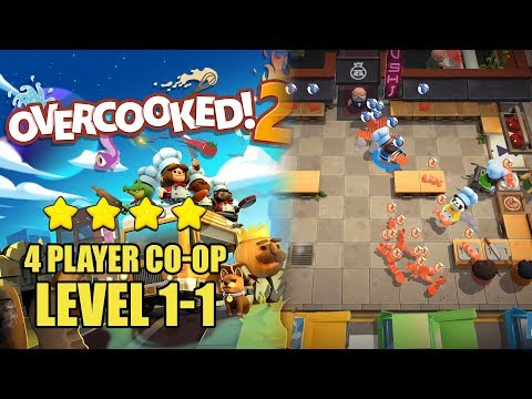 Overcooked! 2 - Level 1-1 [4 star, 4 Player Co-op]