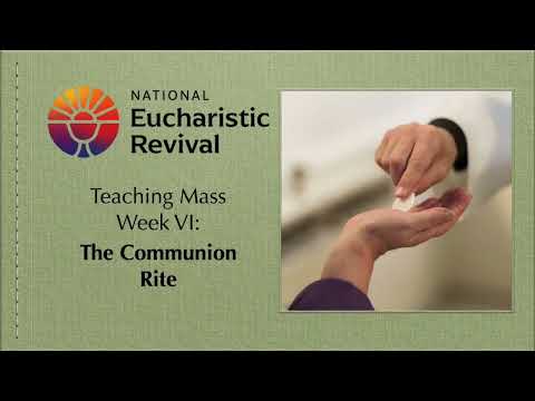 Teaching Mass Week 6: The Communion Rite (Father Mark Gantley)