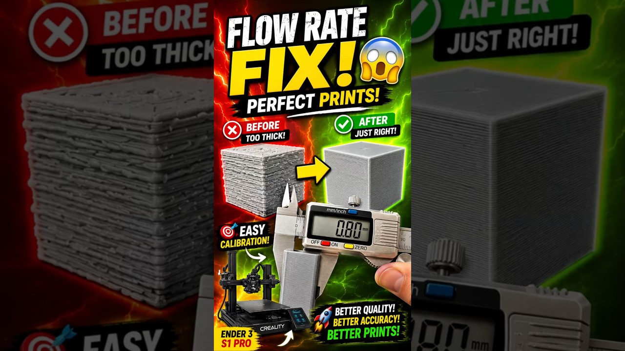 Perfect 3D Prints! 🚀 FLOW RATE Calibration Guide 🤓