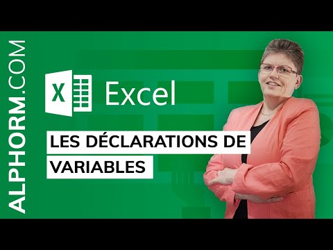 Les déclarations de variables sous EXCEL 2016 VBA Vidéo Tuto