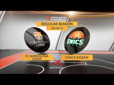 EuroLeague Highlights RS Round 25: FC Barcelona Lassa 70-62 Unics Kazan
