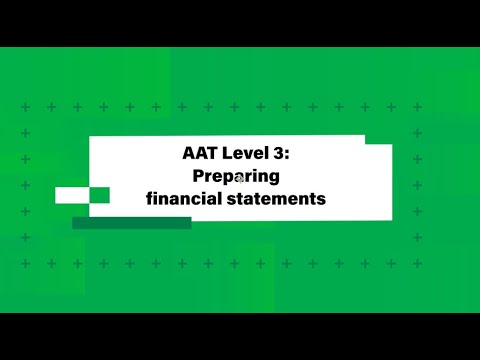 AAT | Study Support Session - Financial accounting - Preparing financial statements