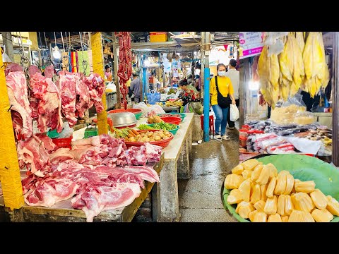 Living Market @Boeng Trabek - Daily Morning Fresh Food & Cambodian People Lifestyle | Food Market