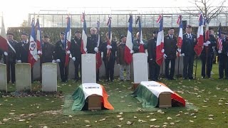 Burial ceremony of two Indian soldiers who laid down their life in the World War1 was held in france