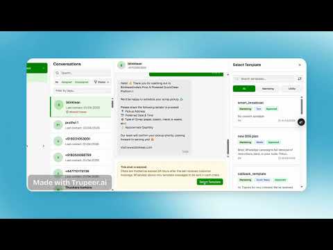Sending Template Messages on Trikon WhatsApp Automation Platform