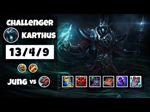 Karthus vs Udyr KOREAN Challenger JUNGLE (13/4/9) - v11.8