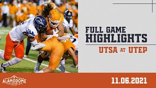 UTSA vs UTEP Football | Full Game Highlights 11.6.2021