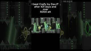 Download lagu I finally beat CraZy by DavJT after 431 days.  #geometrydash #extremedemon #gd mp3