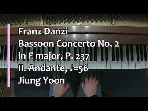 Thumbnail for Piano Part- Danzi, Bassoon Concerto No. 2 in F major, P. 237,  II. Andante (♩=56) by danzi