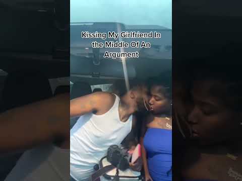 Kissing my girlfriend in the middle of an argument😂 #shorts #ytshorts #coupleshorts