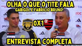 Entrevista do Tite Flamengo x Amazonas - Flamengo Vence Gol do Pedro
