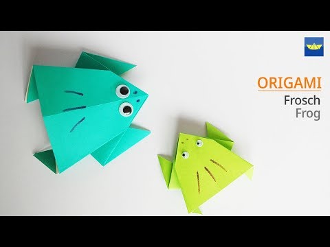 Origami Tiere Frosch falten
