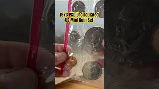 Handsome Ikes 1973 P&D Uncirculated US Mint Coin Set #coincollectinghobby #crinkly