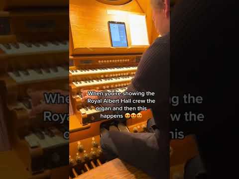 When you’re showing the Albert Hall crew the organ and this happens…