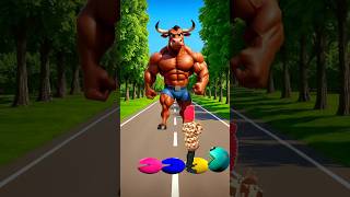 Download lagu She jump on new monster Pac-Man to zombie, dinosaur & cow vs big Pac-Man #shorts #youtubeshorts mp3