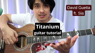 Titanium intro fingerpicking + chords 'guitar tutorial' - song by David Guetta ft  Sia