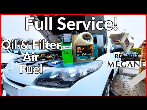 RENAULT MEGANE 3 - FULL SERVICE - OIL, AIR, FUEL - (Step-by-Step Guide)