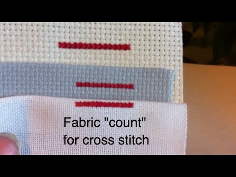 What does fabric count mean when doing cross stitch