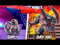 I Survived 100 Days As MECHA GODZILLA In Hardcore Minecraft