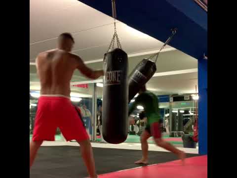 STEFANO MANISCALCO TRAINING WITH MICHELE VERGINELLI SACCO KARATE MMA. SM