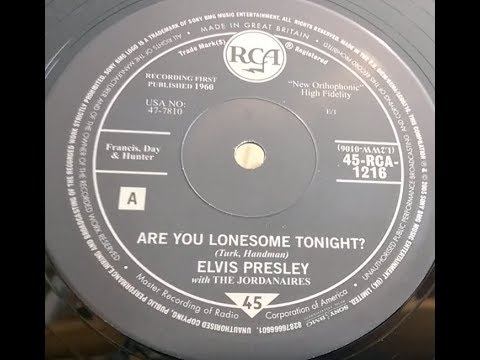 Are You Lonesome Tonight? - Elvis Presley - RCA 10" 45rpm Vinyl Record - Dual 1215 Turntable