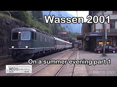2001 [SDw] 1/3 Wassen on a Summer evening in 2001 - CLASSIC Gotthard - Best Swiss trains on YT