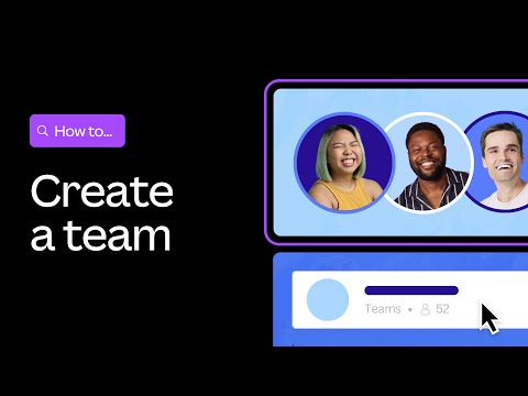 How to create a team in Canva Teams
