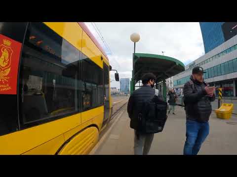 Warsaw, Poland Tramway 22  to Dw. Centralny 07. 🇵🇱