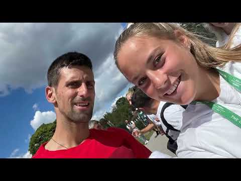 At Wimbledon with 2022 girls' finalist Luca Udvardy