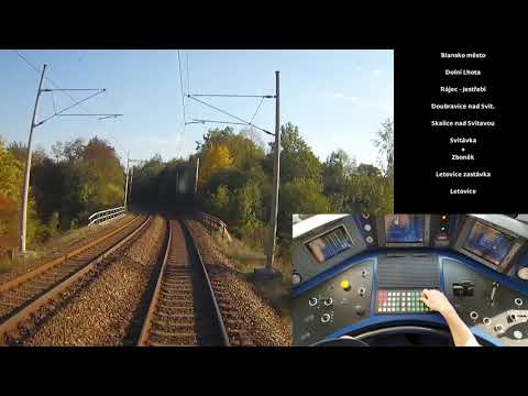 Cabview: Letovice - Brno hl.n. (Panter) - trať + pult