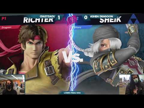 Inver Grove Fights #18 - Losers Finals - The Ashen Dragoon (Richter, Aegis) vs Crazy Zach (Sheik)