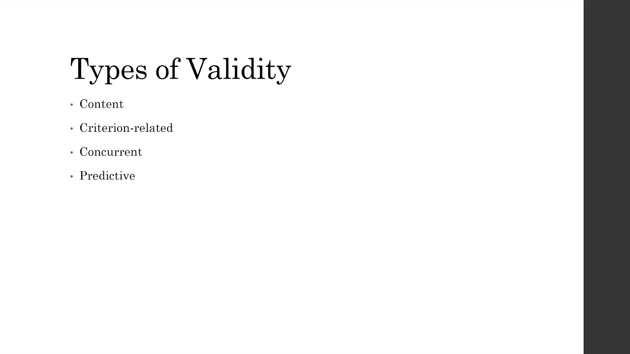 Module 7 Validity Reliability
