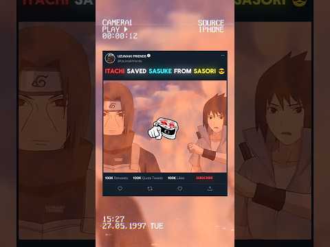 ITACHI SAVED 😎 SASUKE FROM SASORI ☠️🔥 #itachi #sasuke #sasori #narutoshippuden #animeshorts