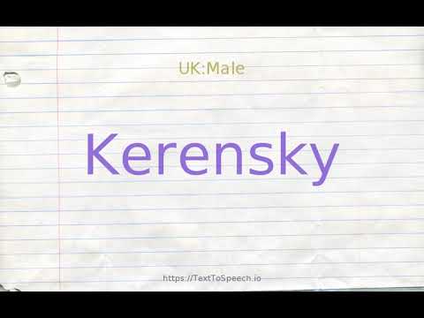 How to pronounce kerensky