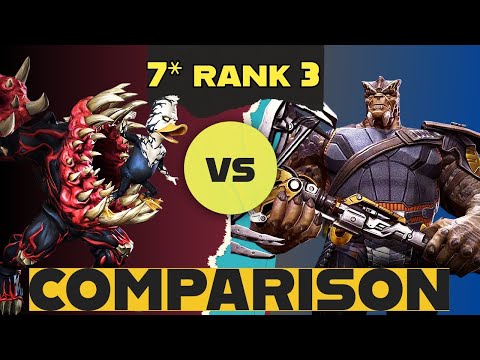 7 Star Rank 3 Venom The Duck Vs Cull Obsidian | Comparison Very Close Battle | Mcoc