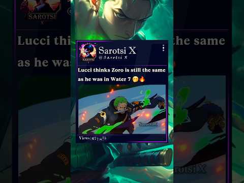 Zoro vs Lucci #zoro #lucci #onepiece