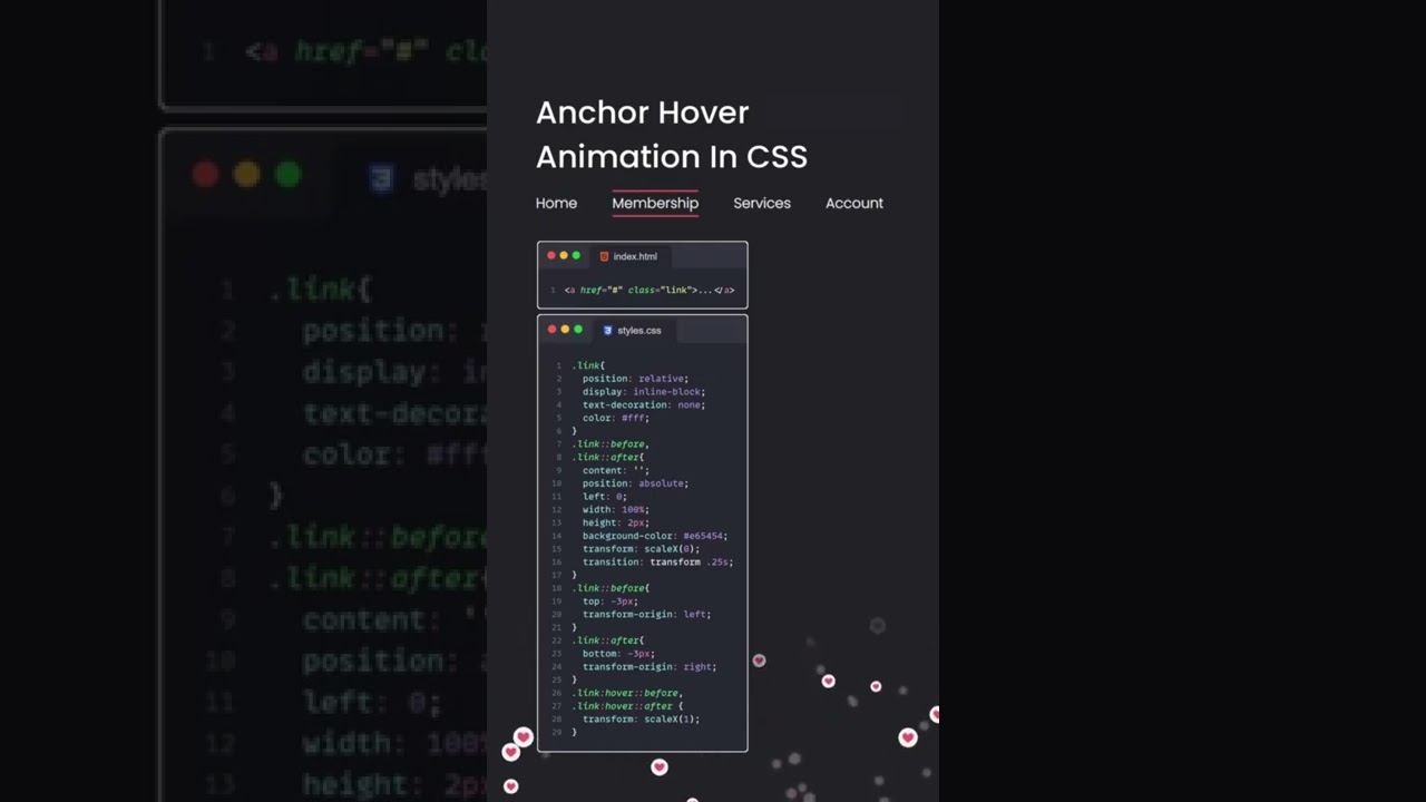 Anchor hover animation in CSS | HTML & CSS