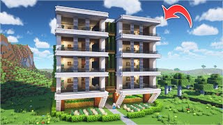 ⛏️ Minecraft Tutorial :: How to build a Modern Apartment 🏡 [마인크래프트 고급스러운 모던 아파트 짓기 건축강좌]