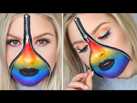 Release Your Rainbow! ♡ Colorful Zipper & Eyeliner Tutorial Video
