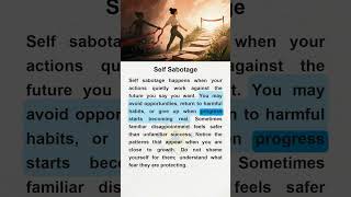 Self Sabotage #learnenglishfast