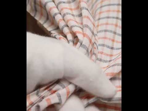 Check Multicolor Linen Cotton 130 GSM Handwoven Fabric 22 — video